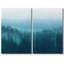 «Teal Mist & Fog Forest Tree Valley Nature Landscape», impression sur toile, 2 pièces-92285572-92285573
