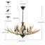 Donita 6-Heads Retro Antler Resin Chandelier