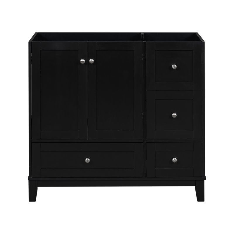 Meuble-lavabo vert (lavabo non inclus), Noir