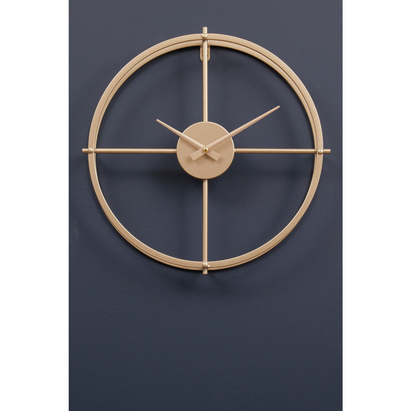 Kilyan Metal Wall Clock, Gold