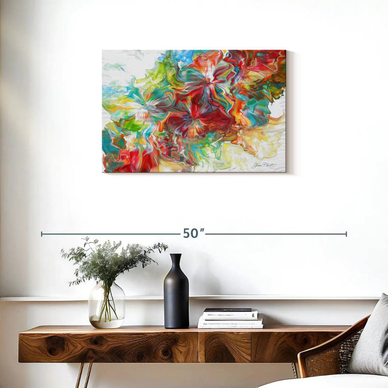 Avery abstrait versant X, H 20 po x l 30 po