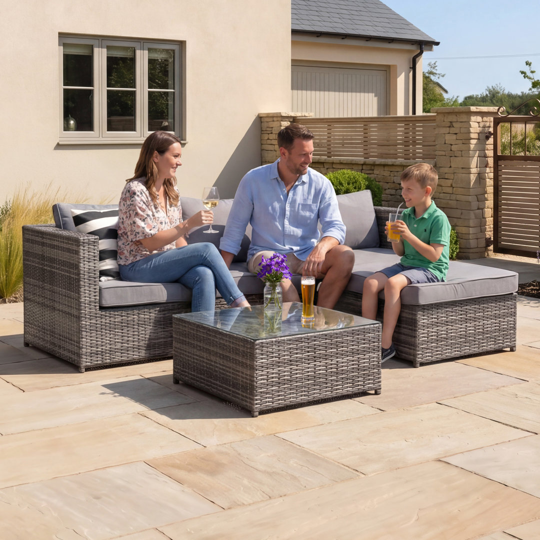 Aviva 4 Seater Rattan Corner Sofa Set