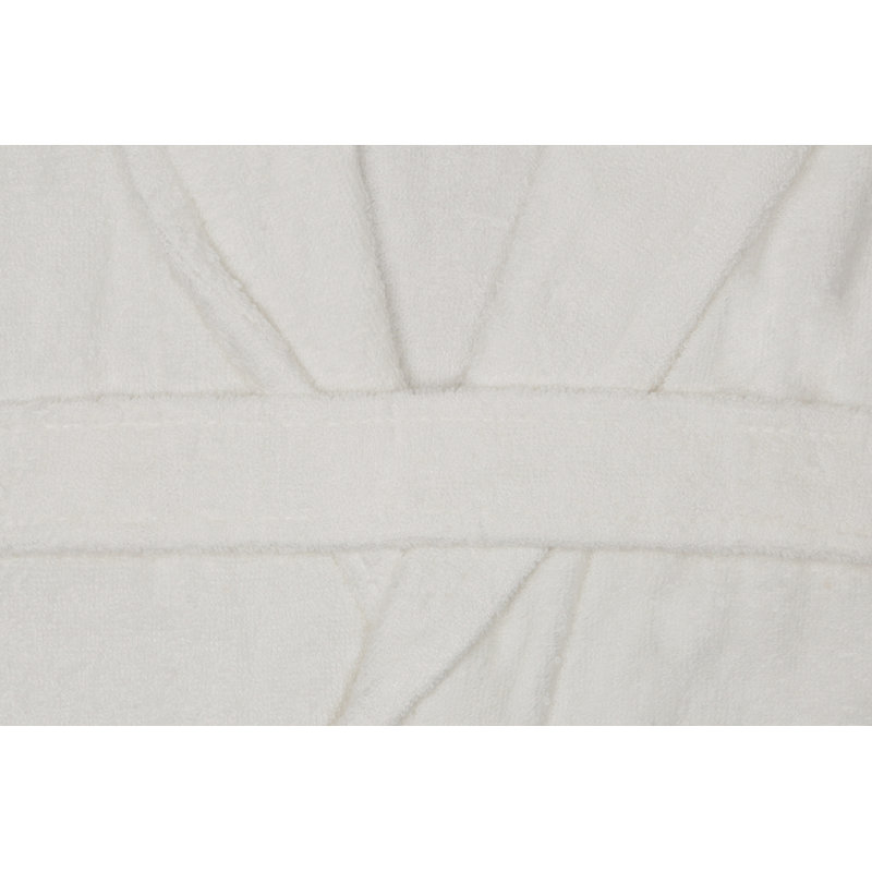Peignoir 100% coton mi-mollet garçon avec poches, Blanc