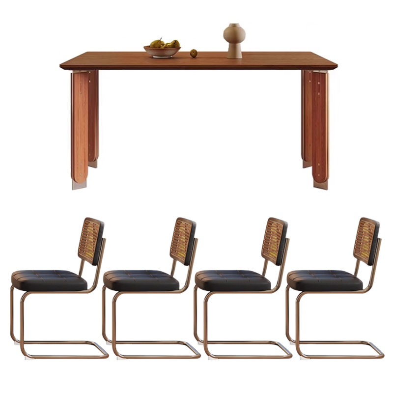 Table de salle à manger rétro et élégante, H 29,52 po x L 62,99 po x l 31,49 po