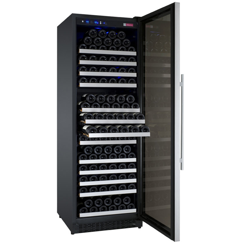 Stainless Steel 177 Bottle Single Zone Wine Refrigerator