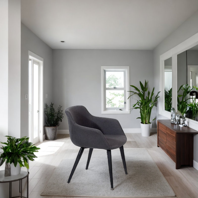 Chaise en tissu Ecneref, Graphite