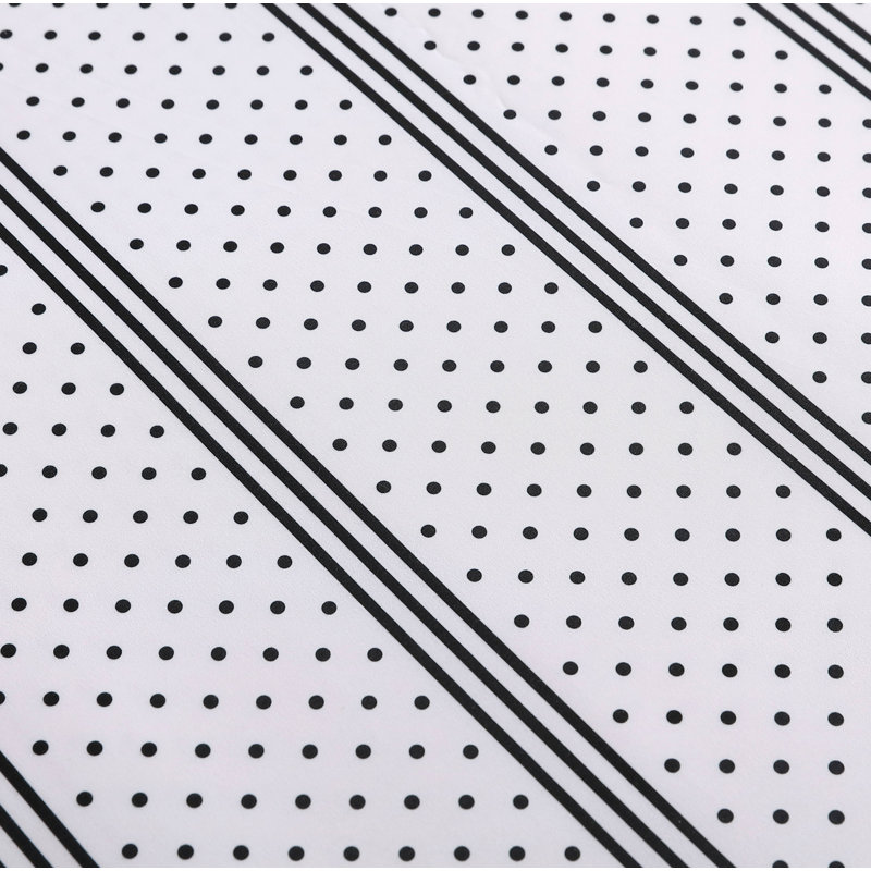 Betsey Johnson Printed Novelty Sheet Sets, Dots and Stripes Gray, Twin Sheet Set with 1 Standard Pillowcase