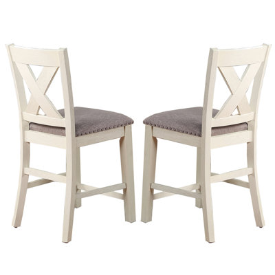 Ensemble de 2 chaises de salle à manger en bois massif
