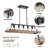 5-Light matte black adjustable iron pendant lamp