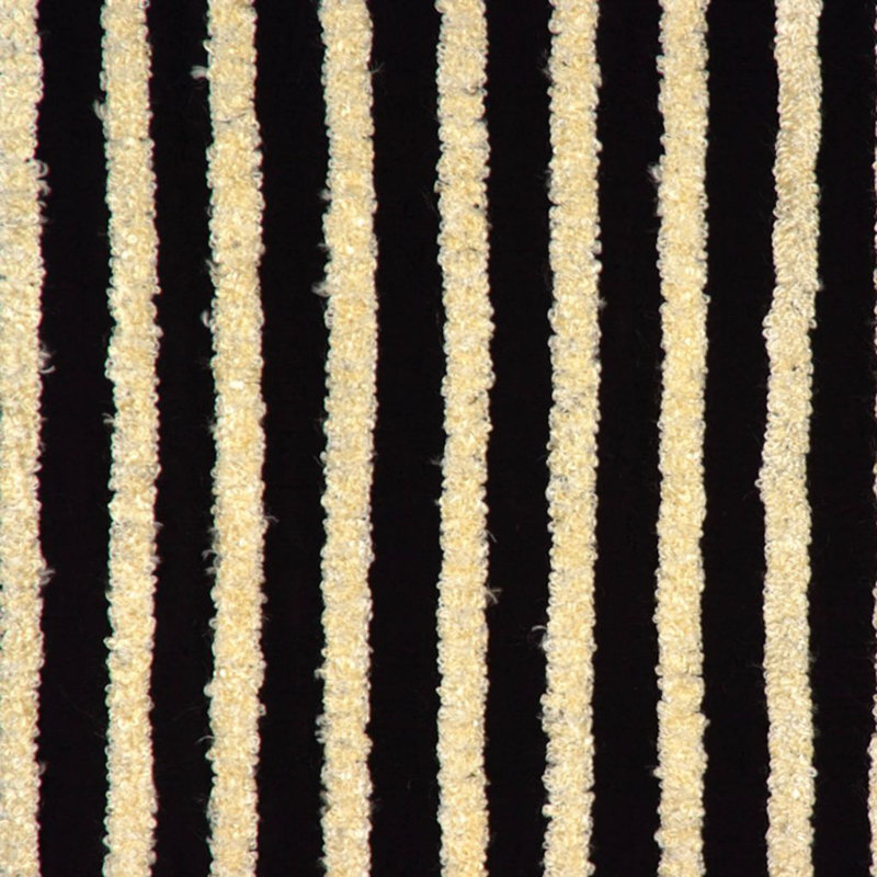 Allure Striped Fabric, Black/Beige