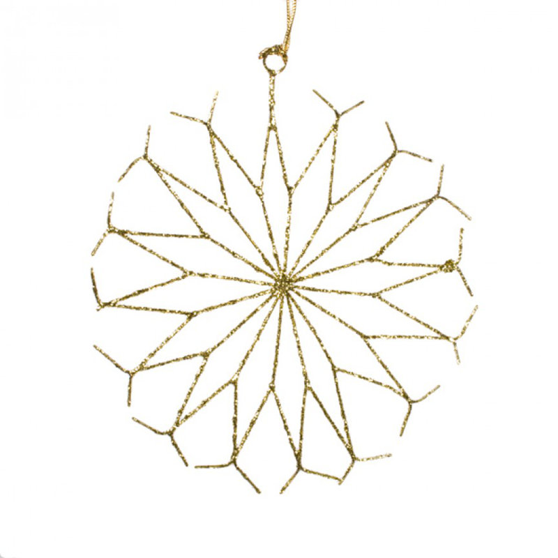 15cm Metal Holiday Shaped Ornament, Gold