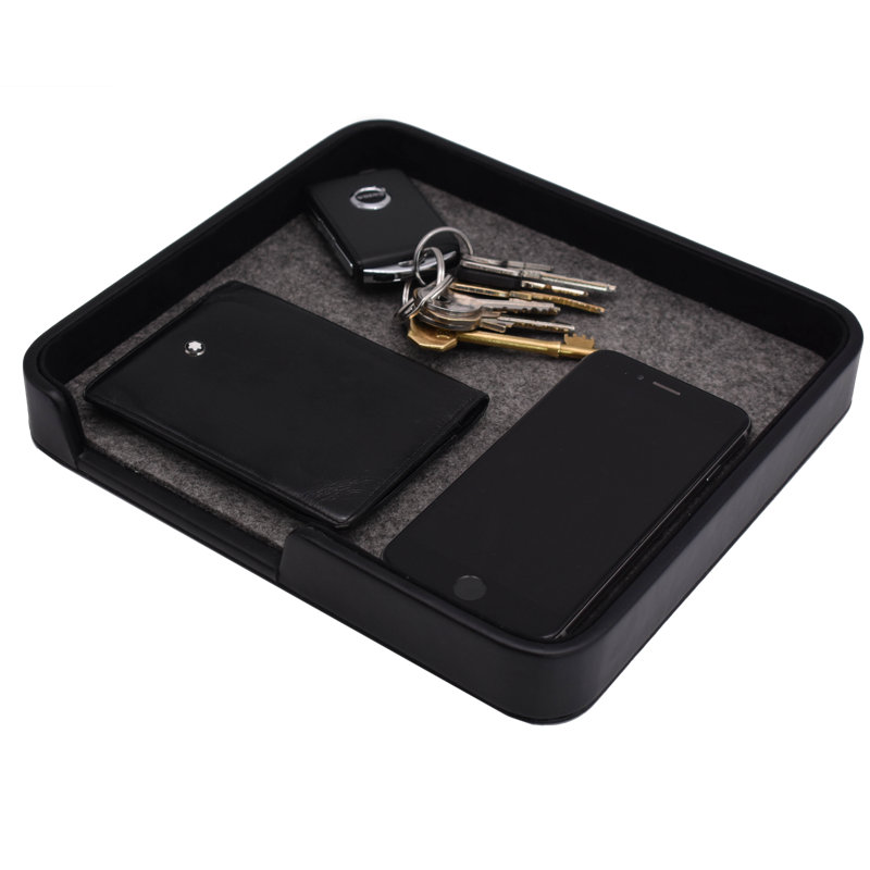 Faux Leather Desk Organiser