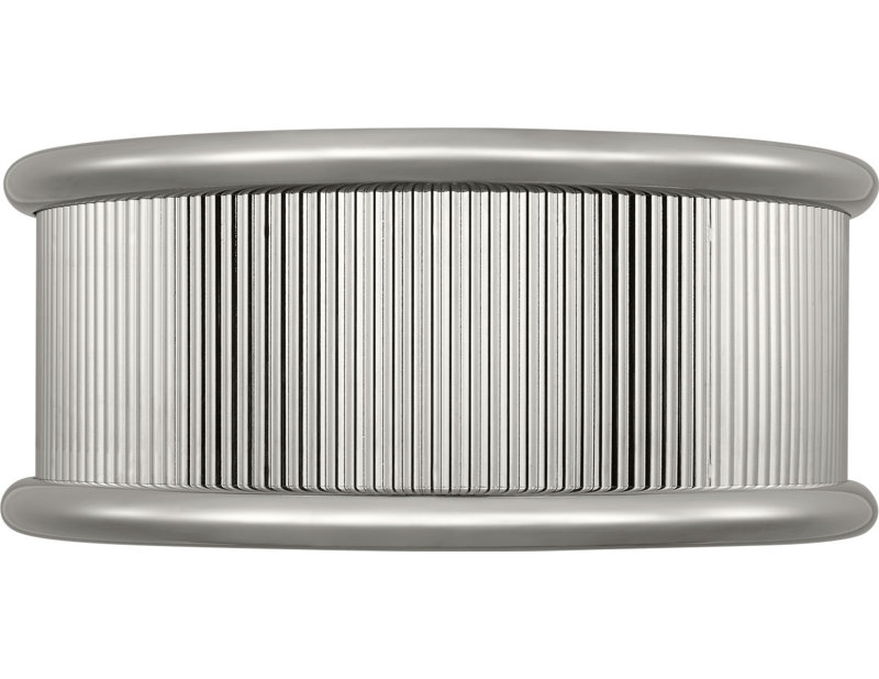 Plafonnier encastré Ehrhardt, Nickel poli, H 6 po x l 14 po x P 14 po