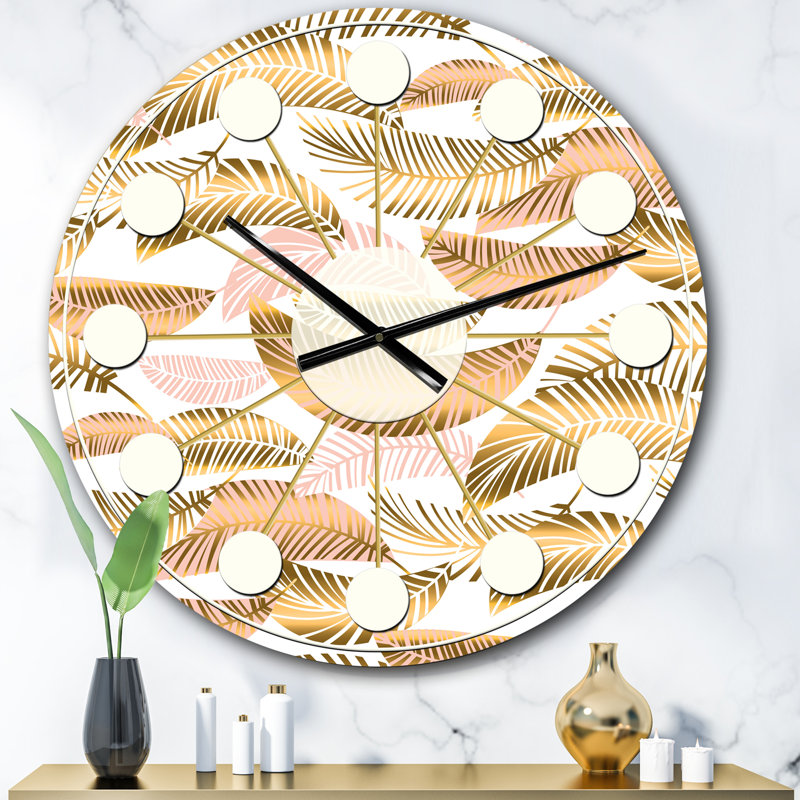 Horloge murale Golden Mid-Century III, Surdimensionné