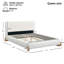 Lit tapissier Boucle, grand lit