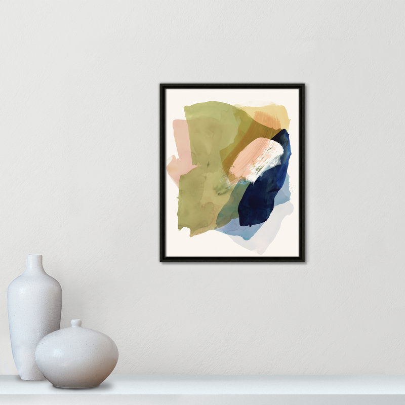 «Brush and Whisper II» par , Flottant espresso, H 21,5 po x l 17,5 po
