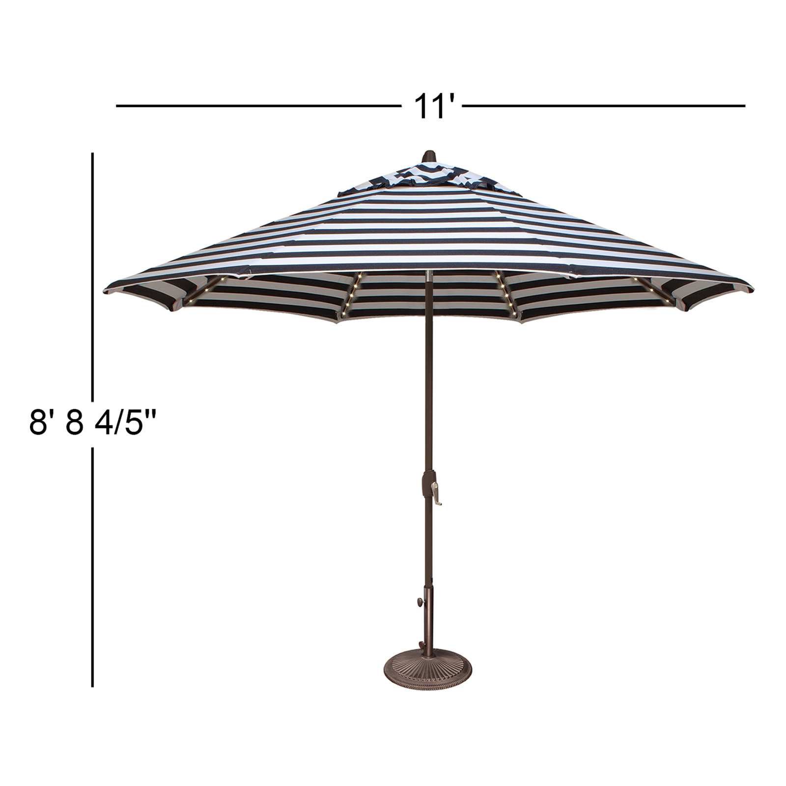 Bigelow 11' Umbrella with Lights, Bronze