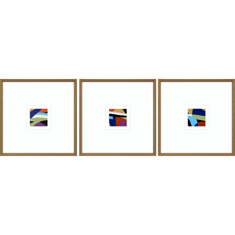 Chiquana " Color Squares I " by Jardine 3 - Pieces Painting Print
