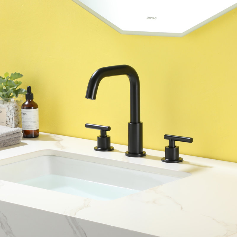 Widespread 2-handle Bathroom Faucet, Black