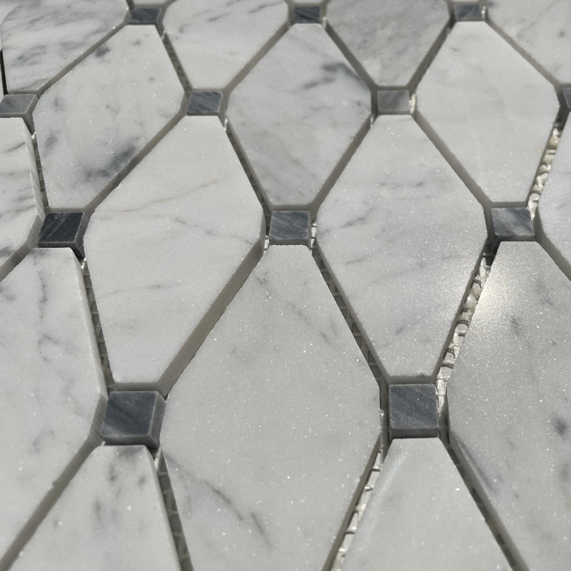 Carreau de mosaïque pour mur et plancher en marbre 12 po x 12 po