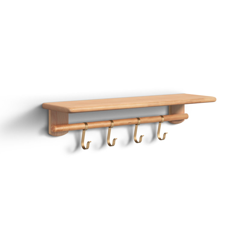 Faustina Wall Shelf with Hooks