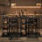 36" Counter Height Dining Table Set for 2 with Upholstered Bar Chairs & Storage Shelves, Space-Saving for Small Space, Apartment, Studio-475418217