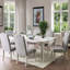 Ensemble de 2 chaises d'appoint de style transitionnel avec cadre blanc et cadre gris