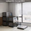 Ensemble de 4 bacs de rangement empilables transparents avec 5 portes à ouvrir avec roulettes, grande boîte de rangement en plastique-381535633