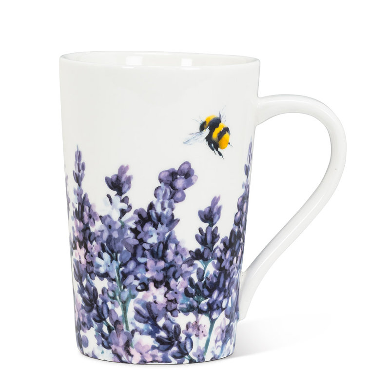 Tasse à café lavande avec abeilles