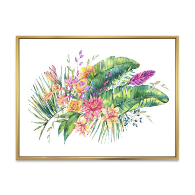 «Vintage Blooming Orchid Flowers I», peinture sur toile