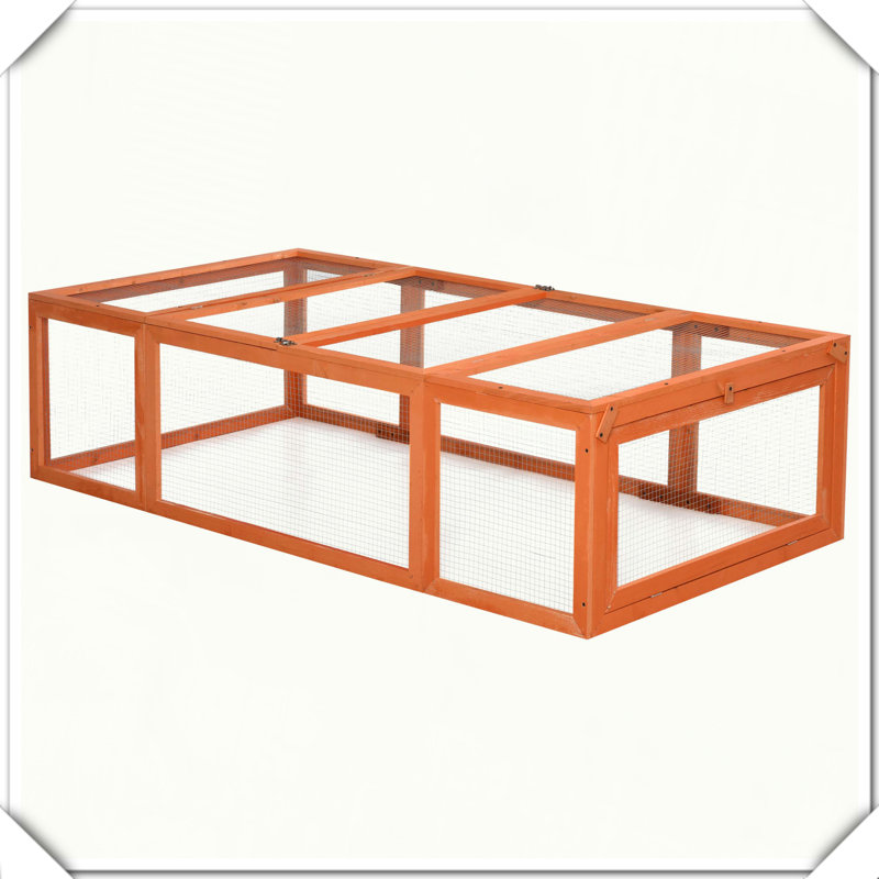 Grand refuge pour petits animaux en bois, Orange