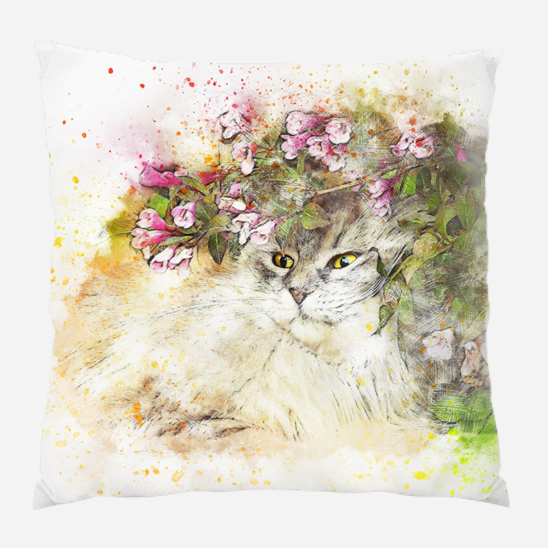 Housse et insert de coussin carré Dunnigan, Microsuède, Intérieur