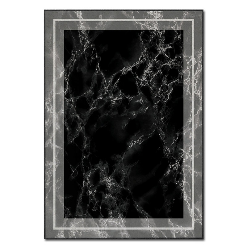 Luxurious Velvet Area Rug, 4.6 x 7.2 Feet | 100% Polyester, 740 g/m² | Non-Slip Felt Dot Underside, Machine Washable | Digital Print Design, Easy to Clean, Perfect for Living Room & Bedroom Décor