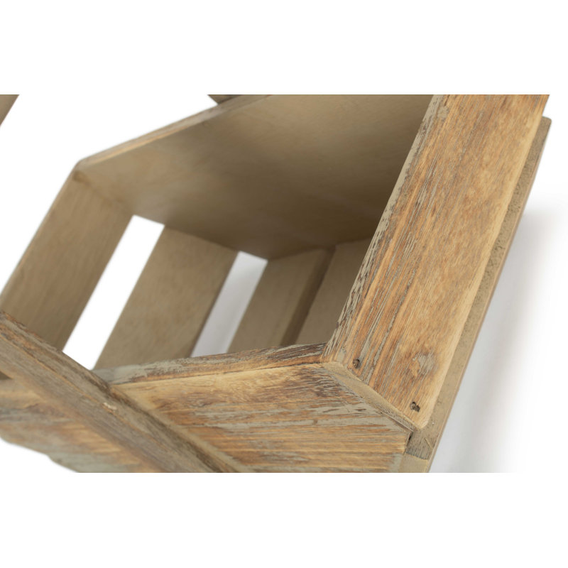Trantham Oak Effect Wooden Trug Basket