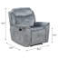 Fauteuil inclinable capitonné gris argenté Delaware