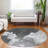 Machine Washable Indoor/Outdoor Christain ACN1334 Gray Rug-102631413