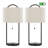Lehn 28" Contemporary Metal Table Lamp with Wireless Charging in Oil Bronze and Natural Linen Shade - Set of 2