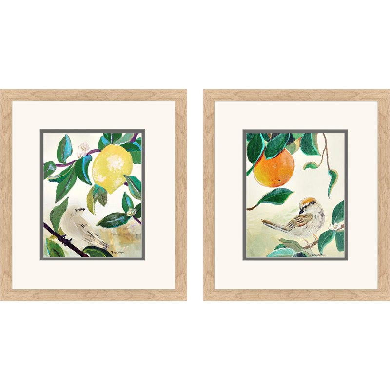 Art encadré orange citron