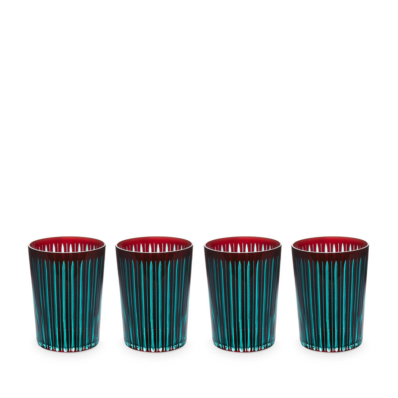 Prism Double Old Fashioned Glasses, Bordeaux, 17 oz.