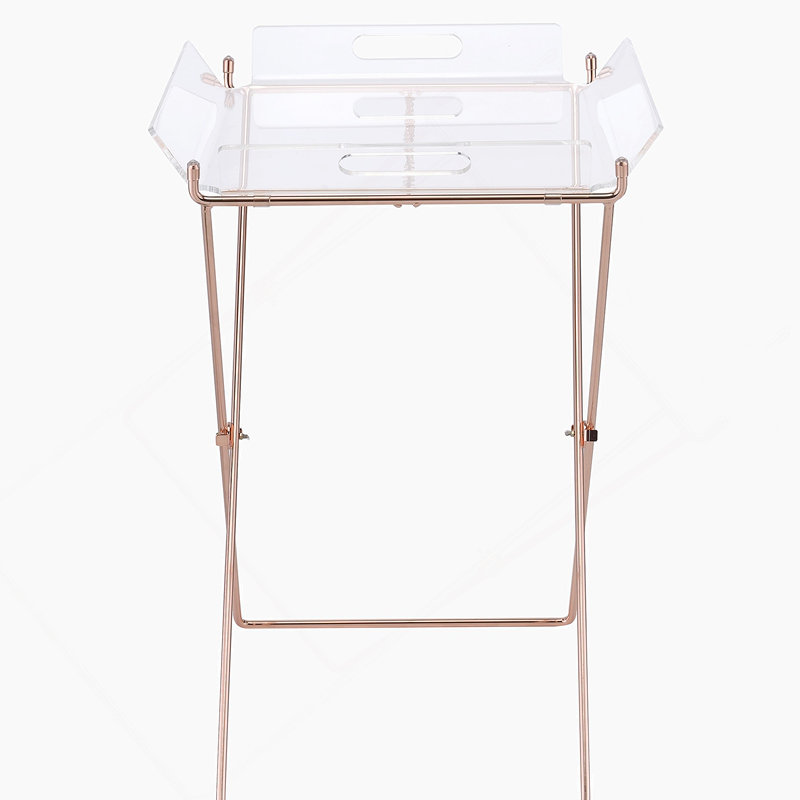 Table-plateau en acrylique et cuivre transparent Cercie