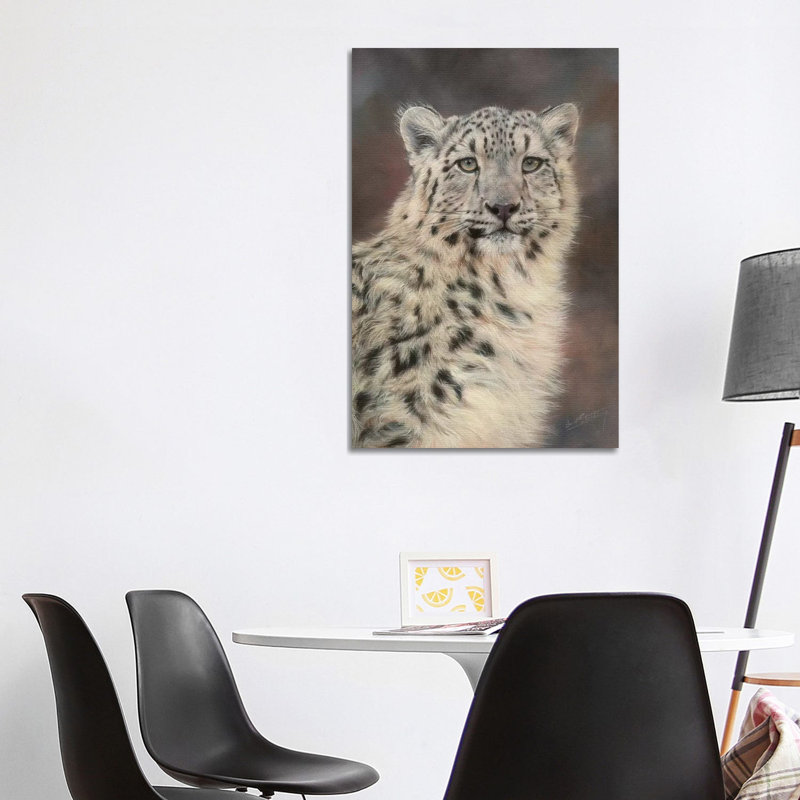 Snow Leopard Portrait by David Stribbling - Wrapped Canvas Print, 101.6 cm H x 66.04 cm W x 1.91 cm D