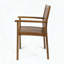 Chaises de salle à manger en bois d'acacia avec dossier à lattes, ensemble de 2