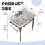 Lavabo de console de salle de bain mural 28 "avec support autoportant et barre à serviettes - Lavabo en céramique élégant, installation facile-1680974690-1680974691