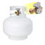 Flame King 11 Lb Empty Propane Tank LP Cylinder Squatty with Type 1 OPD Valve, White