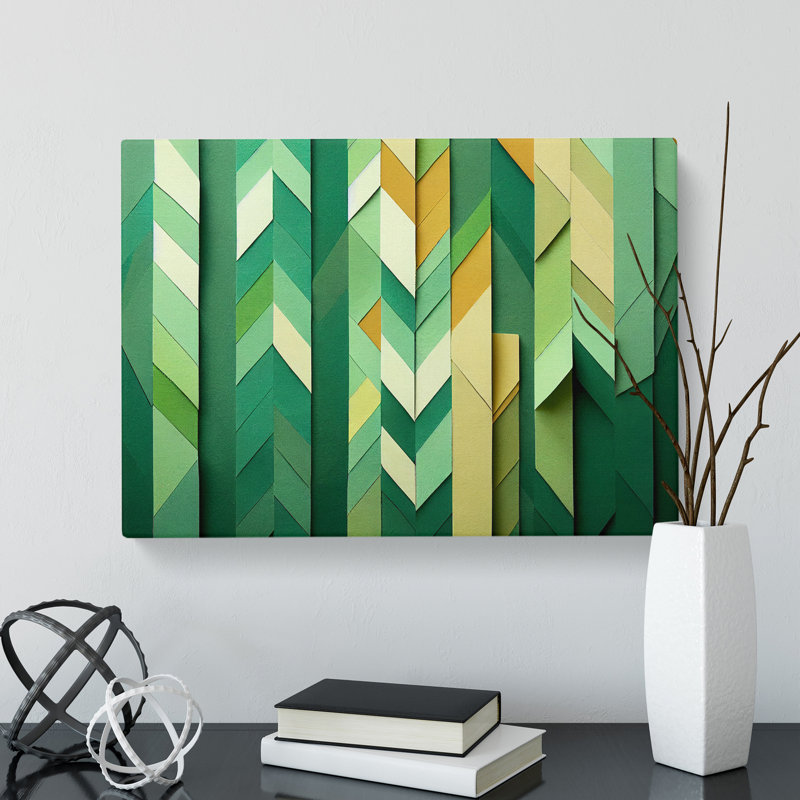 Compelling Chevron Art Abstract - Wrapped Canvas, 40cm H x 60cm W x 3cm D