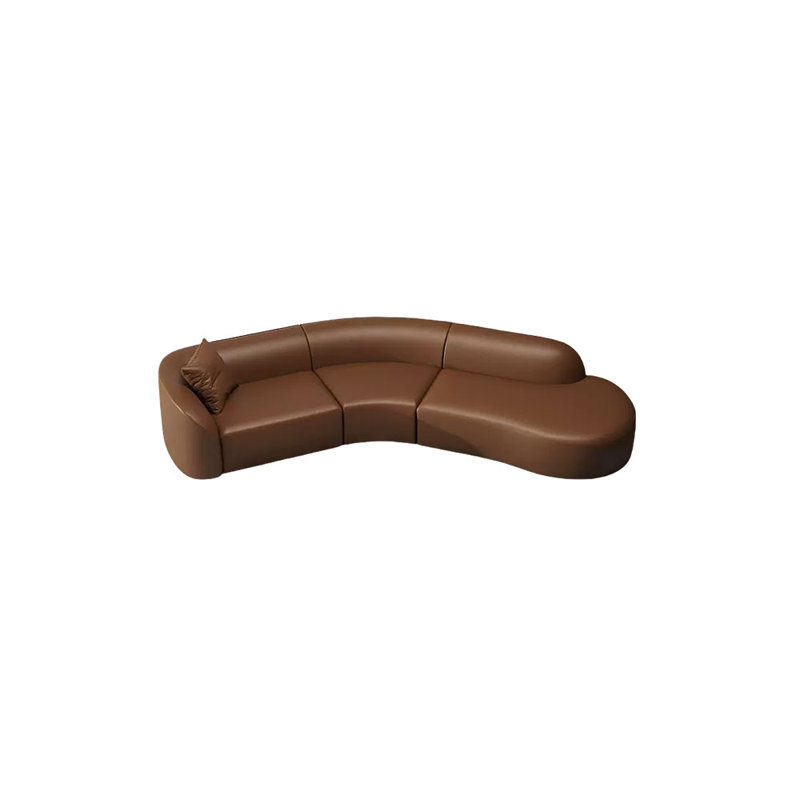 Canapé d'angle rétro, Éponge, 6, H 29,53 po x l 133,86 po x P 35,43 po