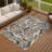 Machine Washable Indoor/Outdoor Jourdan ACN2383 Floral Rug-1447373460