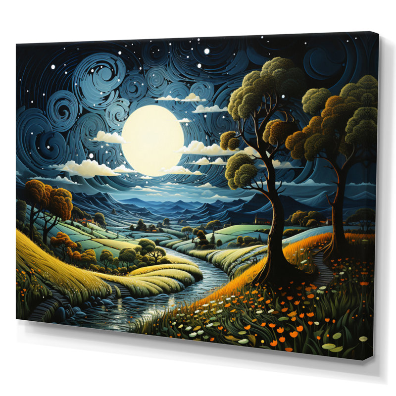 «Countryside Moody Skies I», reproduction sur toile, H 30 po x l 40 po x P 1,5 po, Toile tendue