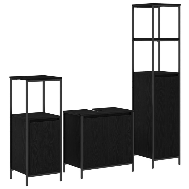 Bathroom Furniture Suite, Black Oak