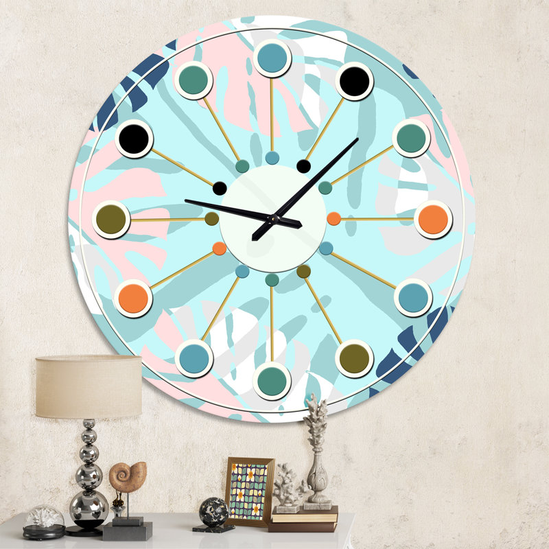 Horloge murale rétro Mid-Century, Moyenne